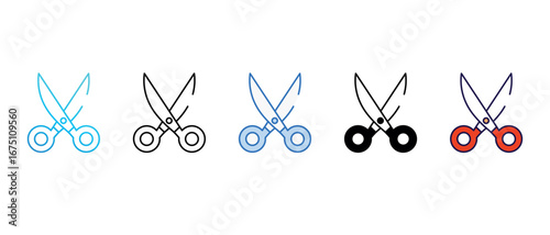 Scissor icon design with white background stock illustration