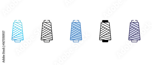 Yarn icon design with white background stock illustration