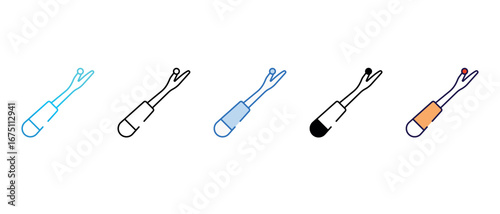 Seam Ripper icon design with white background stock illustration