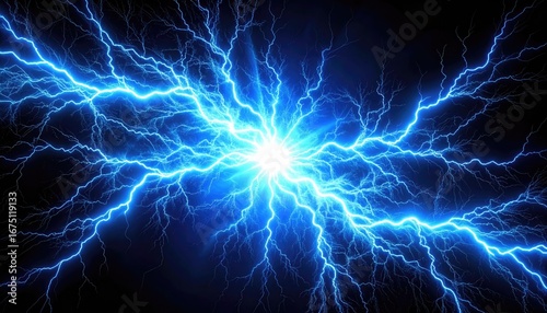 lightning in the night sky