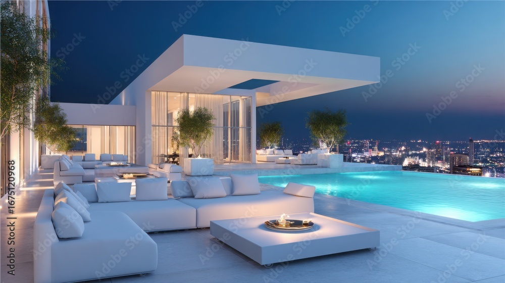 Fototapeta premium swimming pool in hotel