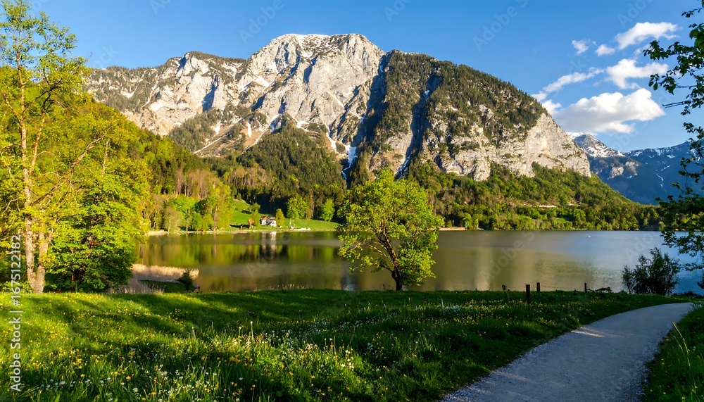 Fototapeta premium Alpine Lake Scenic View (21)