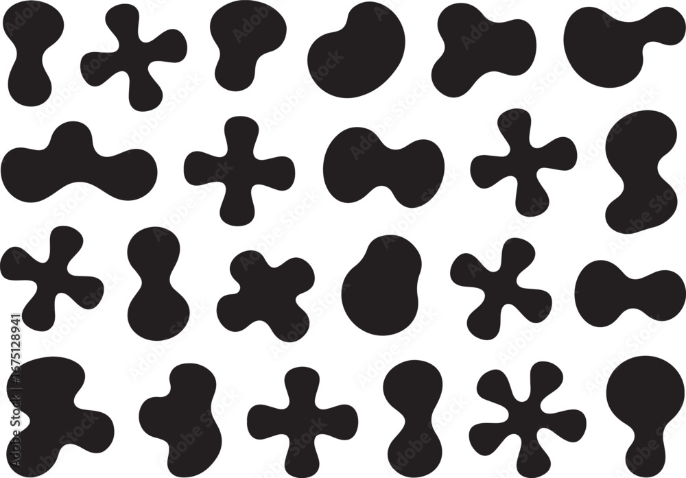 Fototapeta premium Abstract Blob Vector Shapes for Organic, Fluid, and Modern Graphic Elements