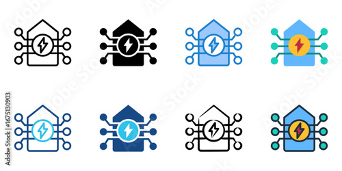 Energy Storage icon set multiple style collection 
