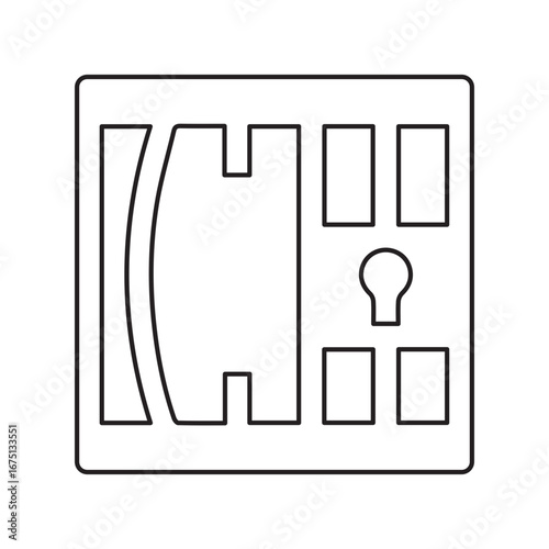 Jailbreak prison line icon