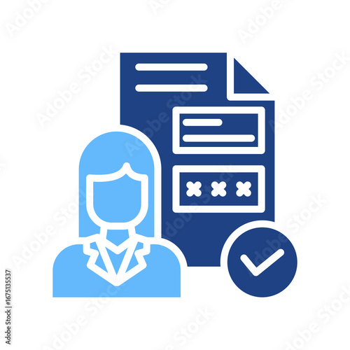 Customer Profile glyph color icon