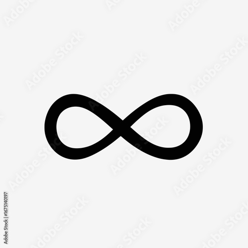 Endless loop creates sense of limitlessness as a black and white silhouette