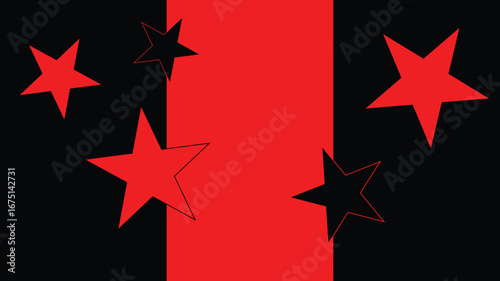 Black and Red simple background with Stars ( move the stars anywhere )