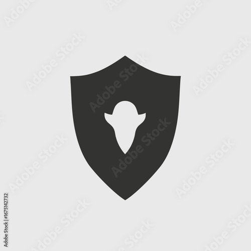 Secure privacy ghostly shape graphic design simple vector clean silhouette