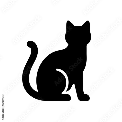cat silhouette vector icon