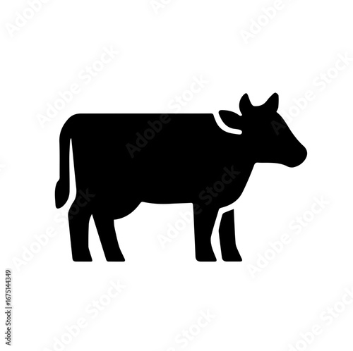 cow silhouette vector icon