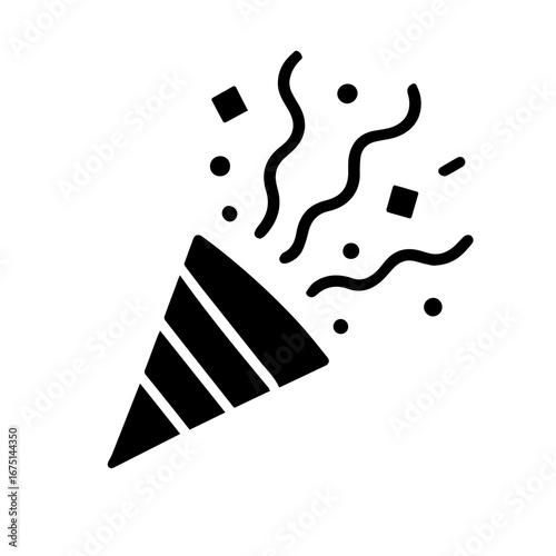 festive party cone vector icon 