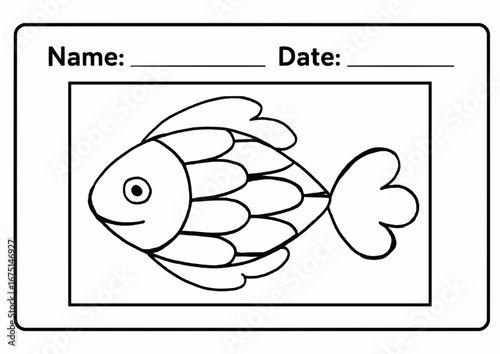 fish colouring books 