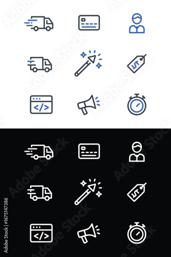 E-commerce icons set