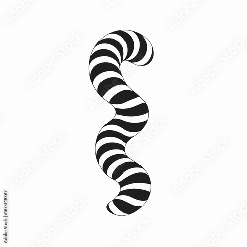 Curvy graphic black white pattern abstract shape drawing flowing silhouette
