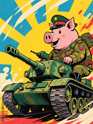 war pig Illustrator Artwork design template poster