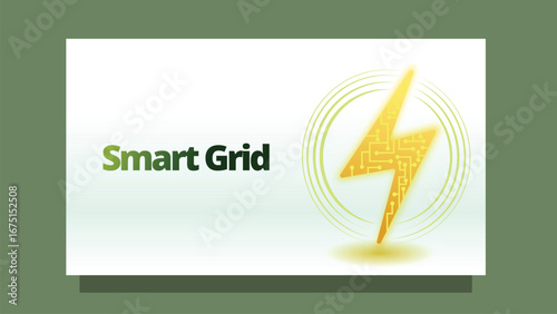 smart grid concept. electrical concept combined with lattest technology. go green movement web or presentation template vector illustration