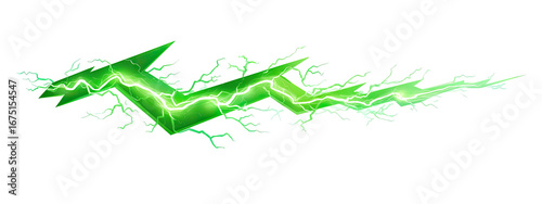 Bright green lightning effect