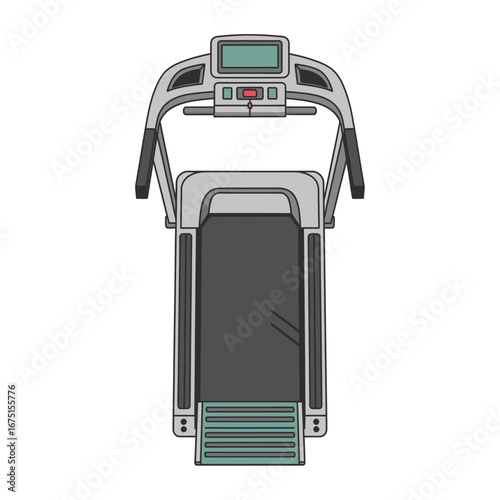 Flat Rowing Machine Workout Icon, Minimal Design, Fitness Environment, Graphic Illustration, Active Lifestyle