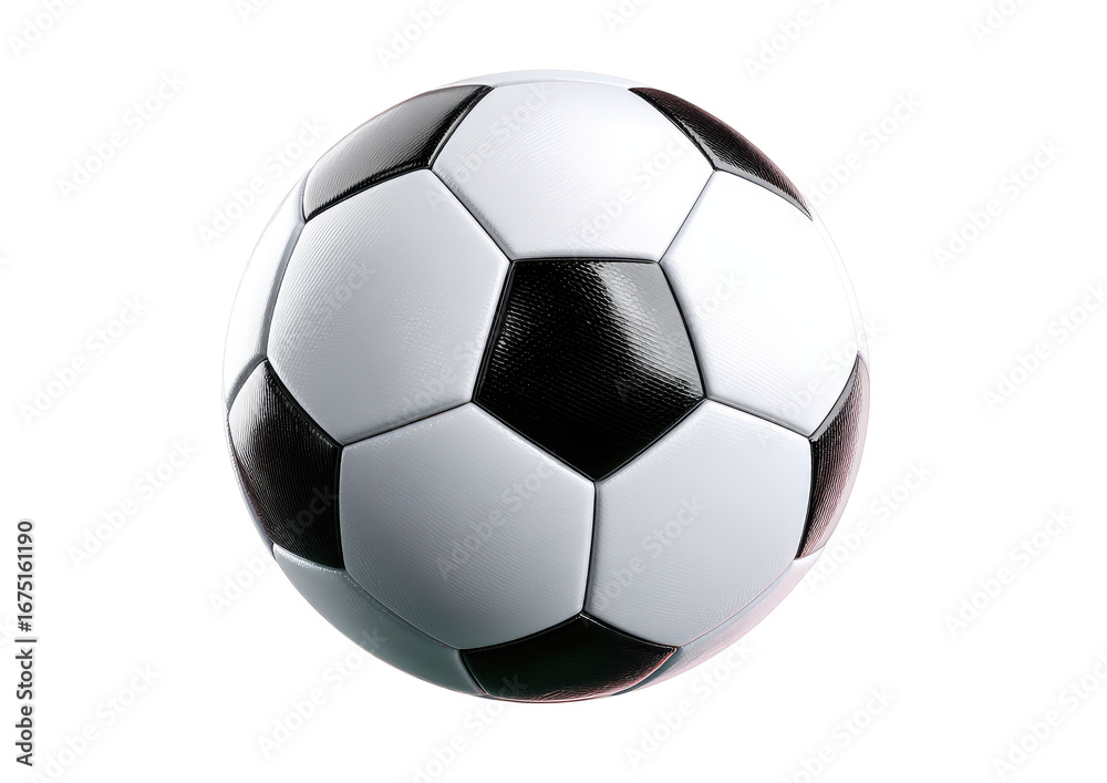 Fototapeta premium Close-up soccer ball, black and white
