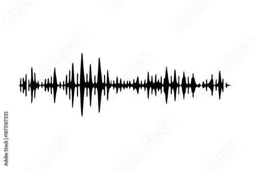 Sound Waveform Black Abstract Audio Visualizer Displaying Oscillation