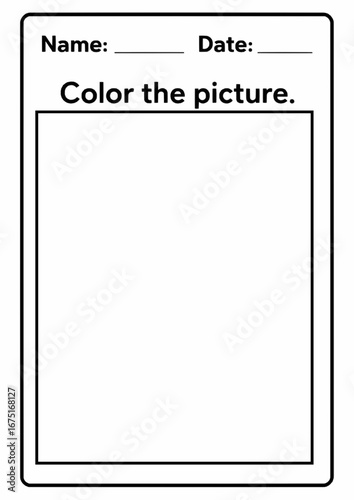 template for tasks and coloring pages for children