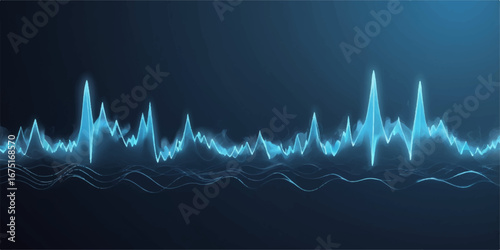 Heartbeat makeup on a face with a red line pulse on a medical monitor