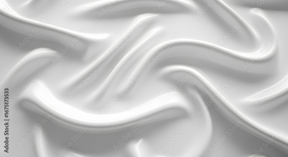 Naklejka premium Abstract white cream background with smooth texture and soft waves