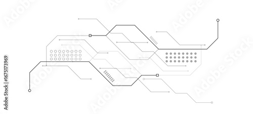 Vector Technology connected white lines and dots with electronics elements on tech bg. Digital technology futuristic internet network speed connection white background	shopping cart with money