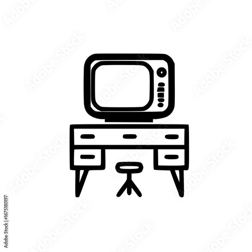 vintage tv set