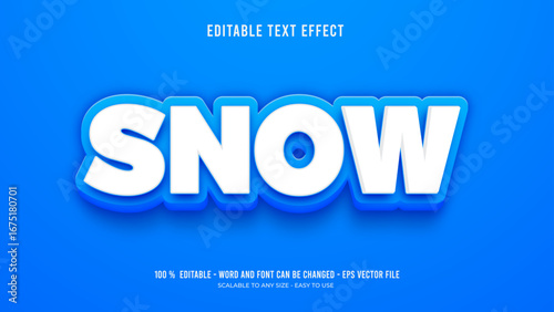 snow editable text effect