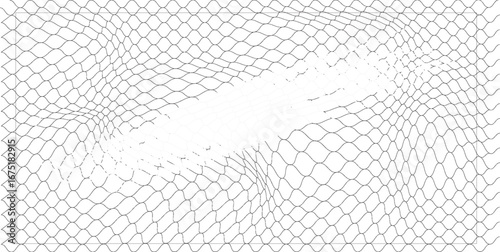 Technology vector abstract background with hexagons mesh, 3D abstraction of nanotechnology and science, electronics and digital style, wire net dimensional perspective