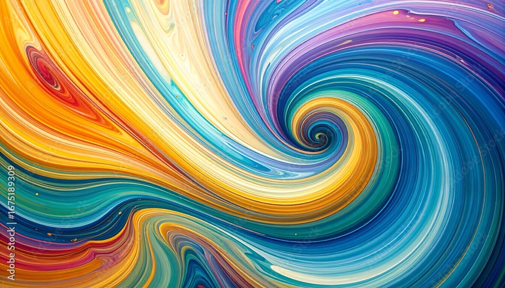Fototapeta premium Abstract swirling design of vibrant colors, creating a dynamic and colorful pattern.