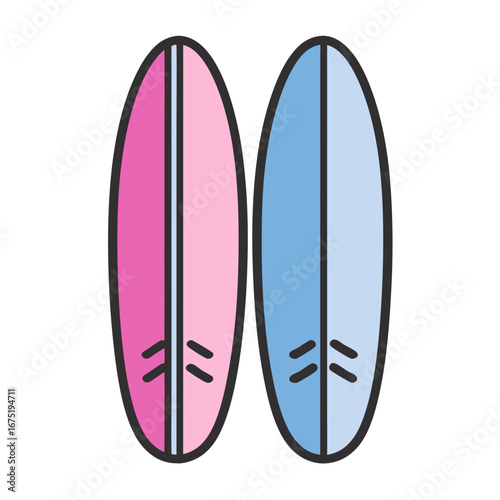 vector illustration of a surfboard