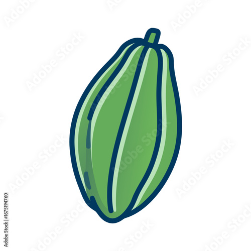 green apple isolated on white background