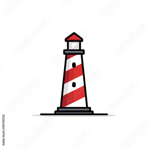 lighthouse on white