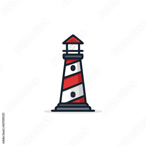 lighthouse on white background
