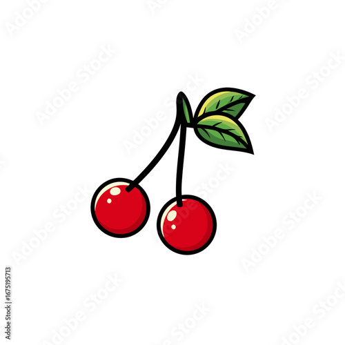 vector illustration of cherry