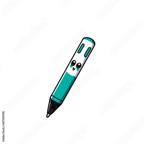 vector illustration of blue pencil