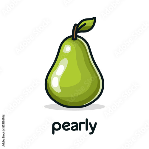 pear on white background
