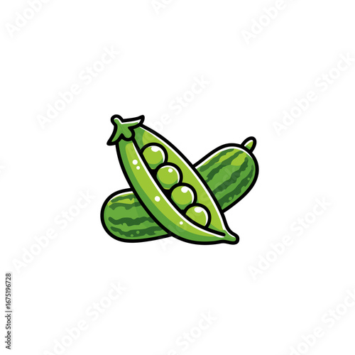 green peas on white