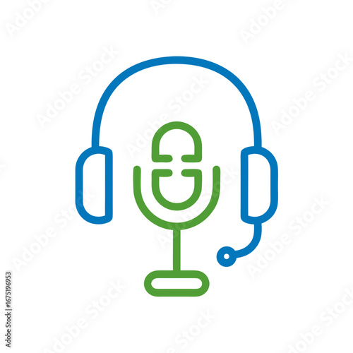vector illustration of a microphone