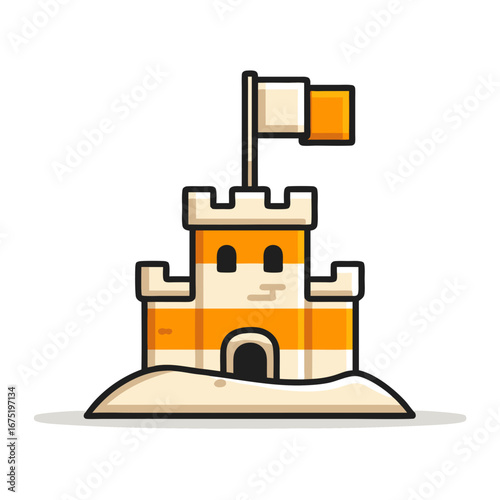 vector illustration of an industrial factory