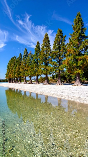 Wallpaper Mural Lakeside trees reflecting in clear water Torontodigital.ca