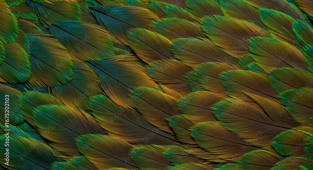 Fototapeta premium Colorful bird feather texture