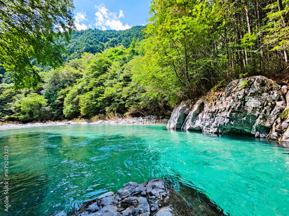 Fototapeta premium 阿寺渓谷