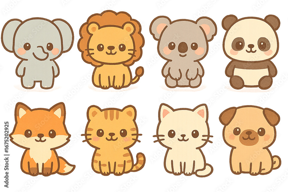 Cute Cartoon Animals, Illustration, Playful Environment, Whimsical Design, Adorable Characters, Fun and Friendly Vibes Cute Cartoon Animals, Illustration, Playful Environment, Whimsical Design, Adorable Characters, Fun and Friendly Vibes