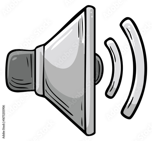 Volume Icon Graphic with Sound Waves
