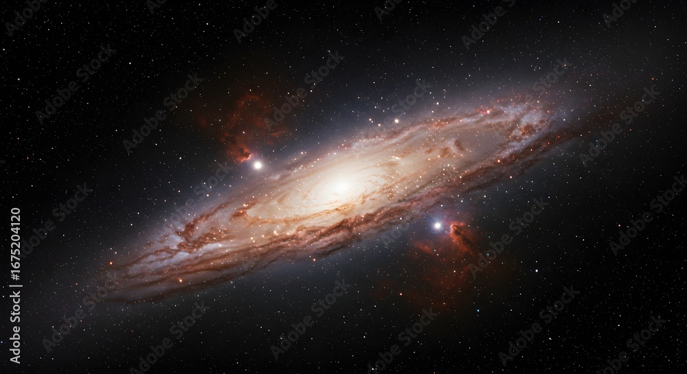 Fototapeta premium Spiral galaxy in outer space
