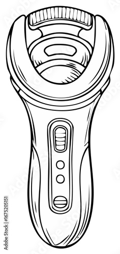 Epilator Vector Illustration, Body Care and Beauty Device Outline